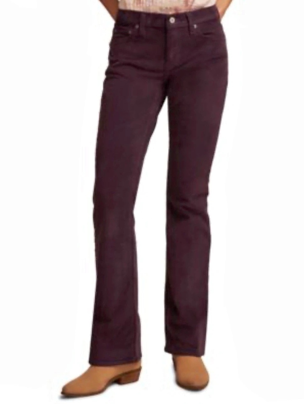 Lucky Brand High Rise Boot Cur Corduroy Pants Jeans Waist 12